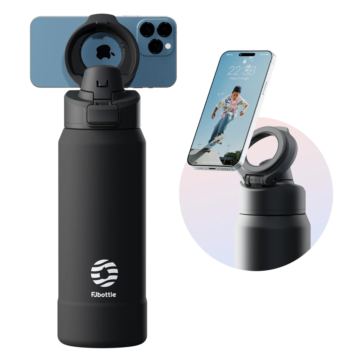 Magnetic Phone Mount Water Bottle